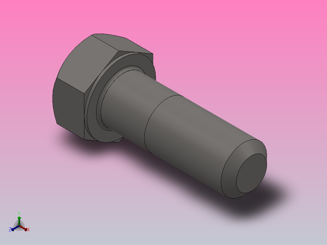 履带式推土机 履带螺栓_M12×1.5×34正等轴测图