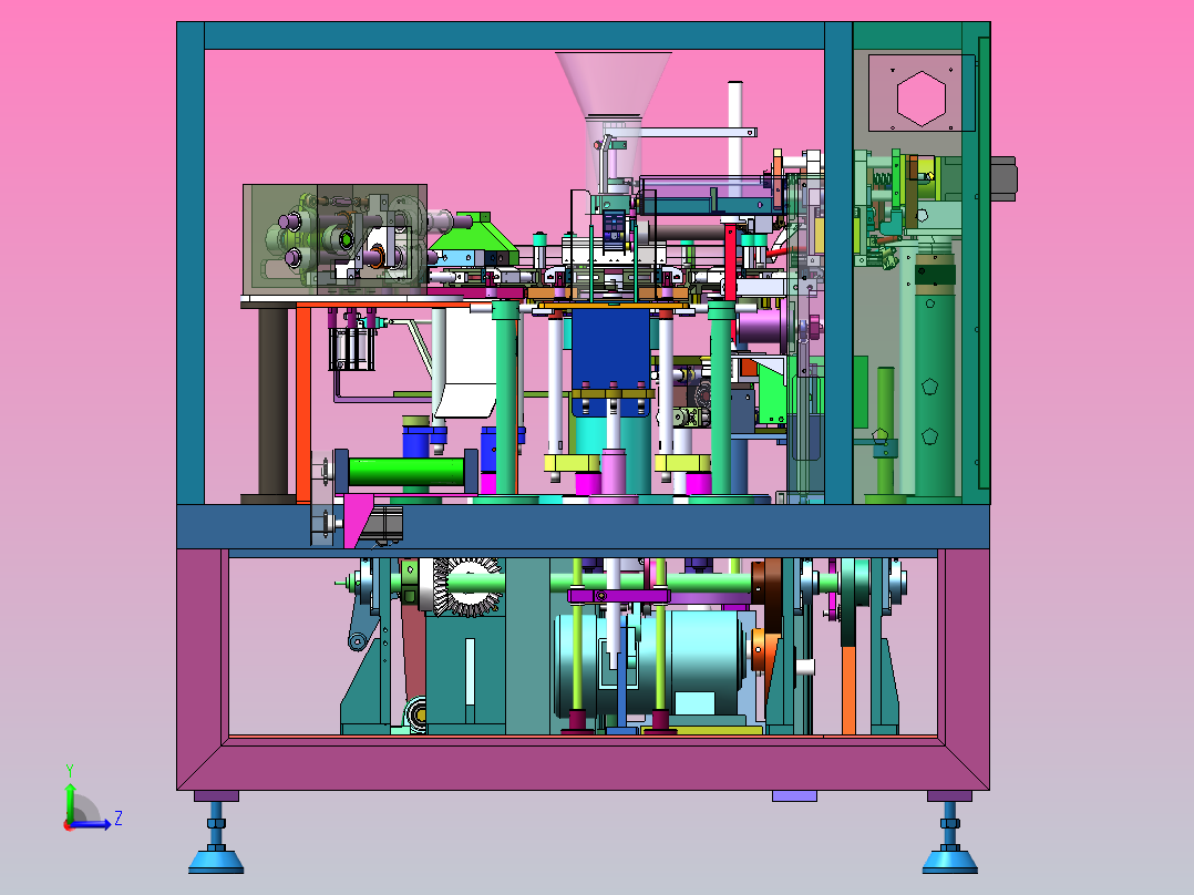 ZY21672 全自动给袋式包装机左视图