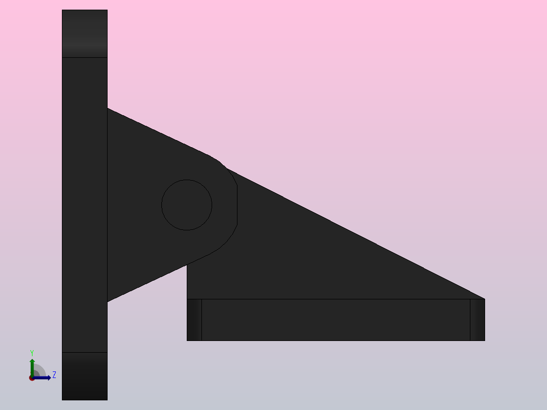 双悬耳座CDD[200]气缸附件左视图