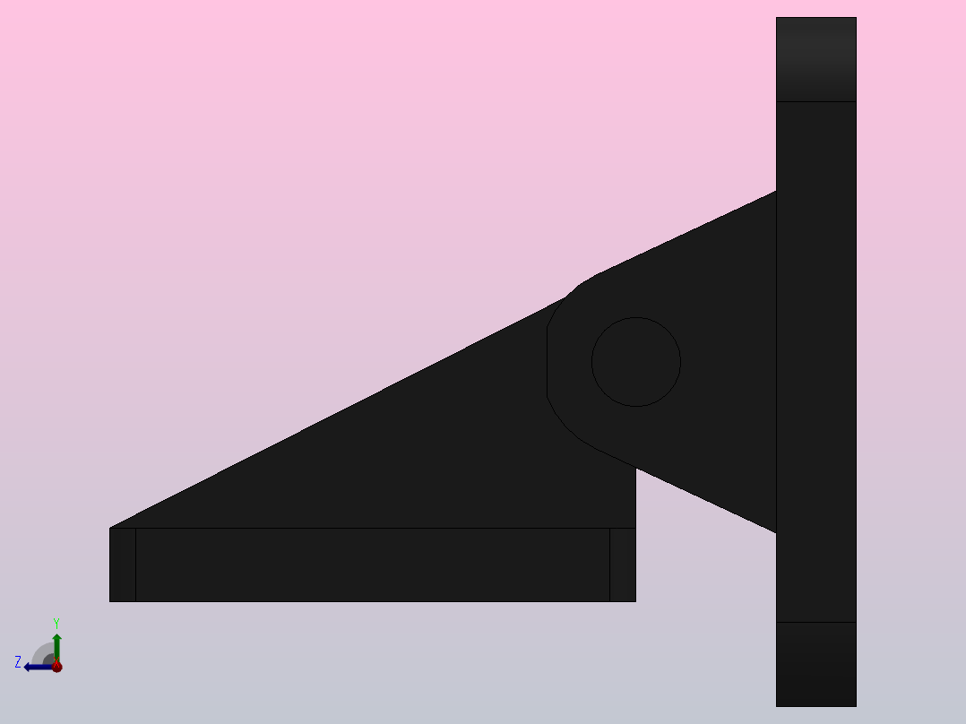 双悬耳座CDD[200]气缸附件右视图