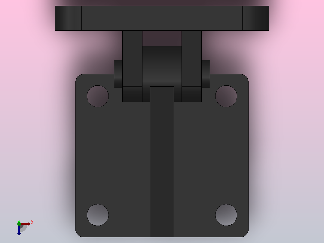 双悬耳座CDD[200]气缸附件俯视图