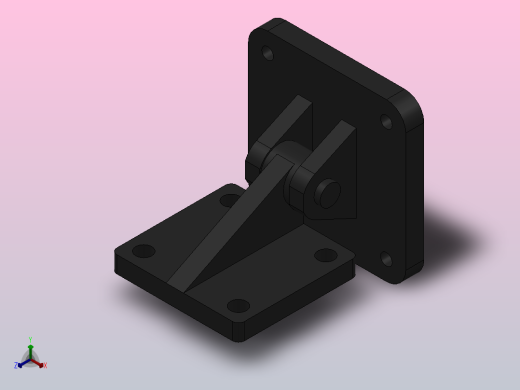 双悬耳座CDD[200]气缸附件正等轴测缩略图