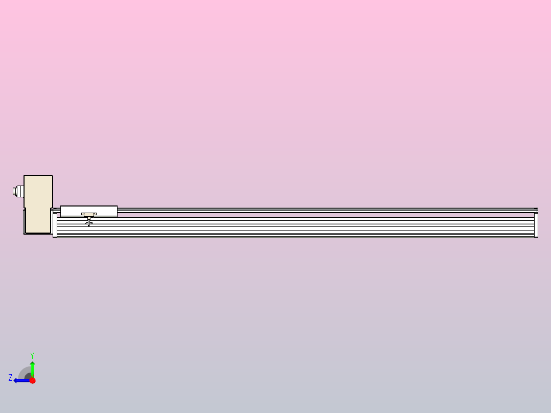 皮带直线轴半封闭可选导轨TPA-HNB-220D-176-L1550-RU-C-P1K-N3右视图