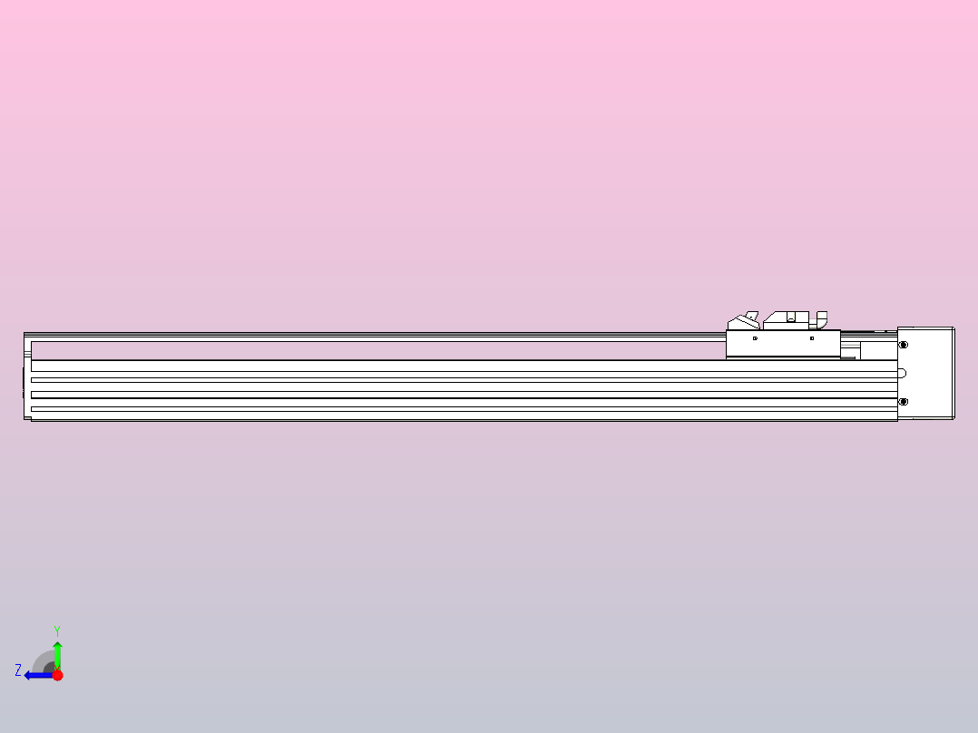 日规模组半封闭丝杆TPA-HNR-85D-1610-L450-MR-C-P20-N3右视图