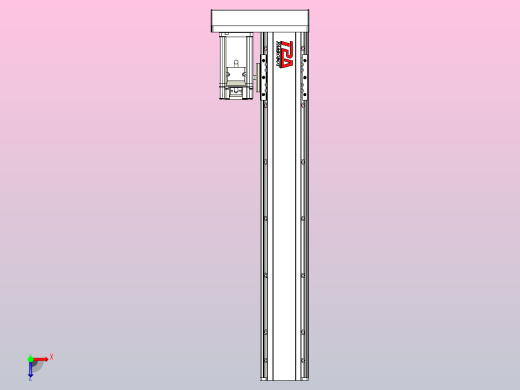 日规模组半封闭丝杆TPA-HNR-85D-1610-L450-MR-C-P20-N3俯视缩略图