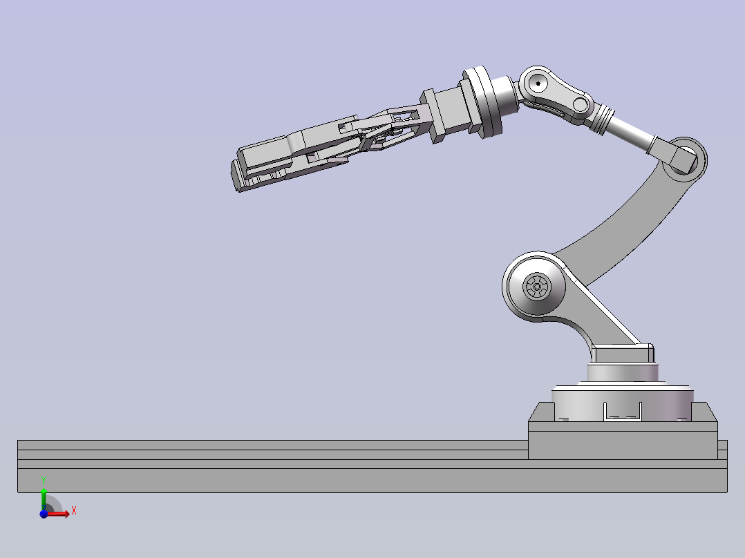 可移动工业机器人前视图