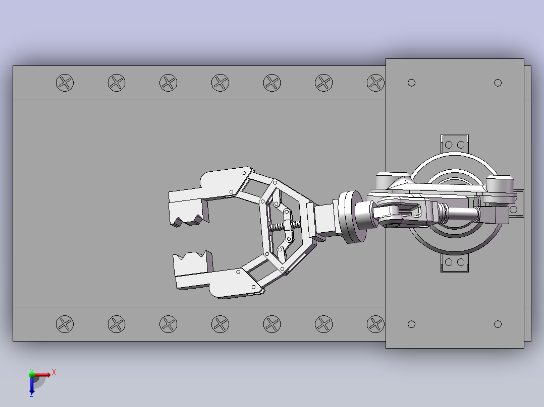 可移动工业机器人俯视图