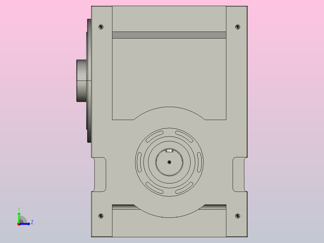 250DF法兰系列凸轮分割器[250DF]左视图