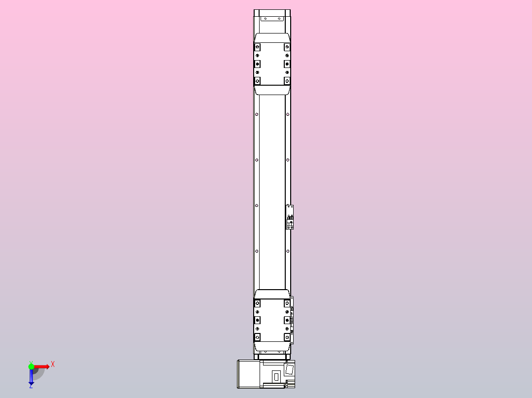 皮带直线轴双滑块型TPA-GCBS-80-P60-L200-LU-M20-N3俯视图