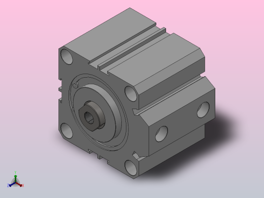 SDA超薄气缸系列SDA 63×30正等轴测缩略图