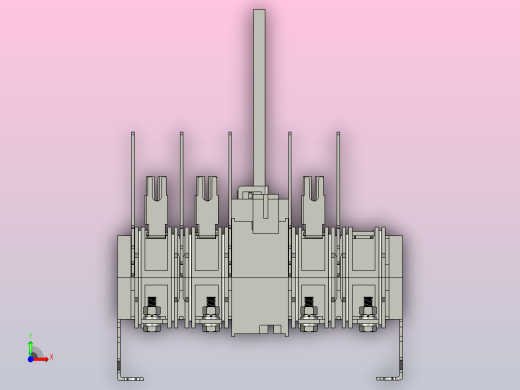 HH15-125_4QSA 4P隔离开关熔断器组三维模型202103前视缩略图