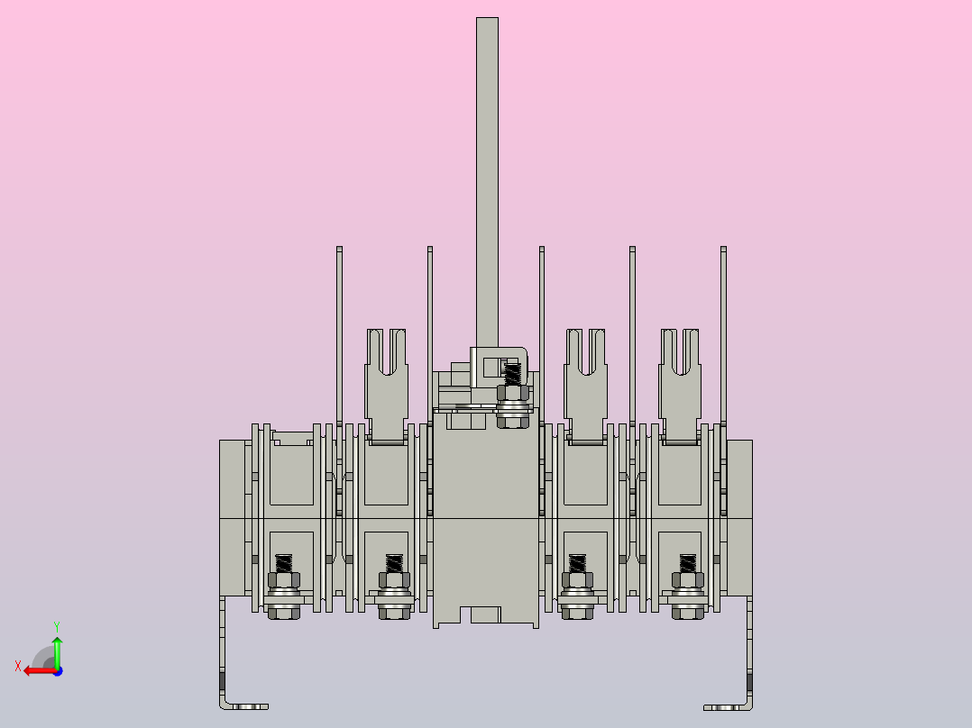 HH15-125_4QSA 4P隔离开关熔断器组三维模型202103后视图