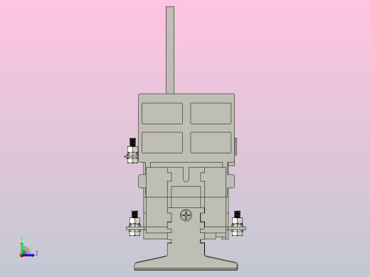 HH15-125_4QSA 4P隔离开关熔断器组三维模型202103左视缩略图