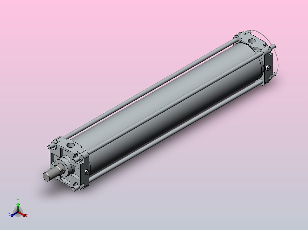 气缸CA2B100-600主视图