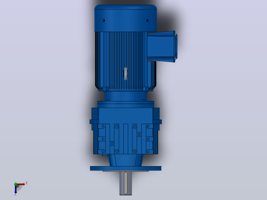 RF57法兰轴伸式安装斜齿轮减速机RF57-Y0.75-4P-80-M1-0°-Φ200俯视缩略图