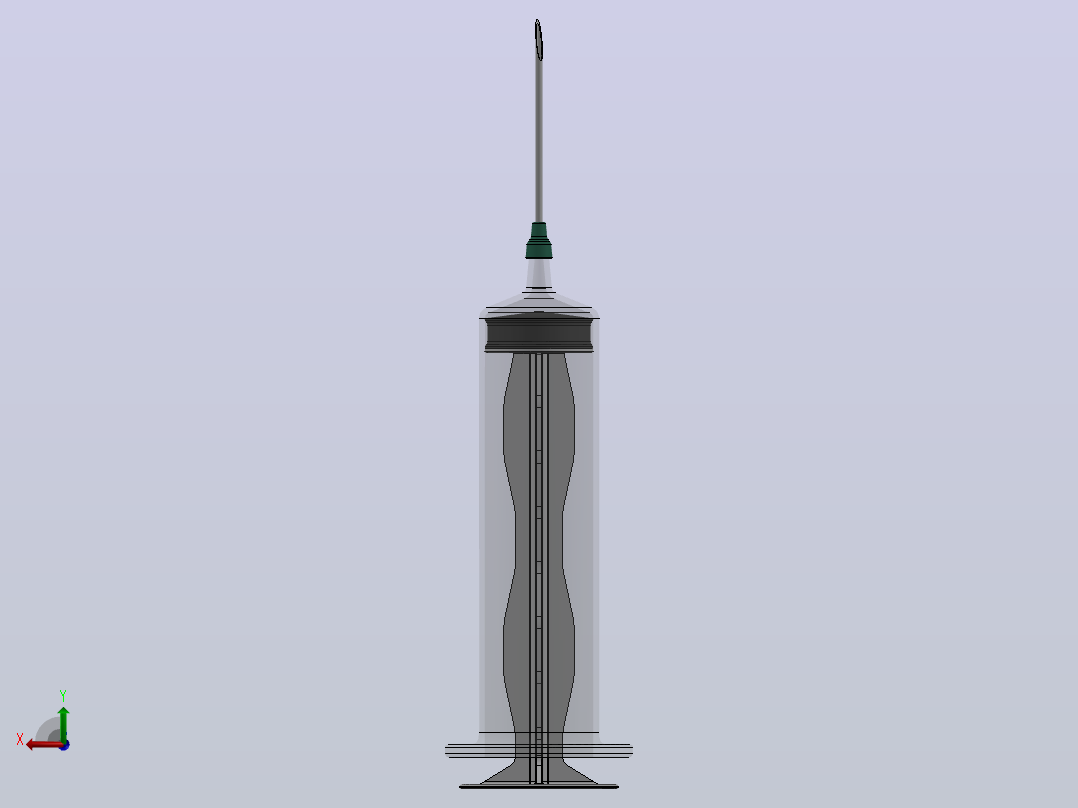 注射器模型后视图