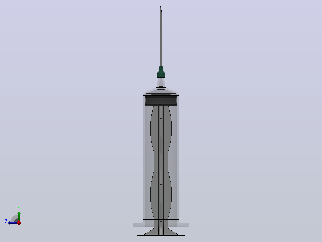 注射器模型右视图