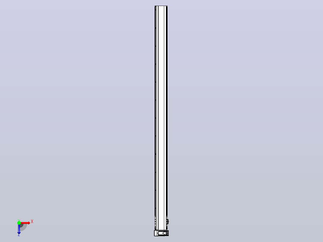 皮带直线轴半封闭可选导轨TPA-HNB-140D-120-L2250-LU-C-P40-N3俯视图