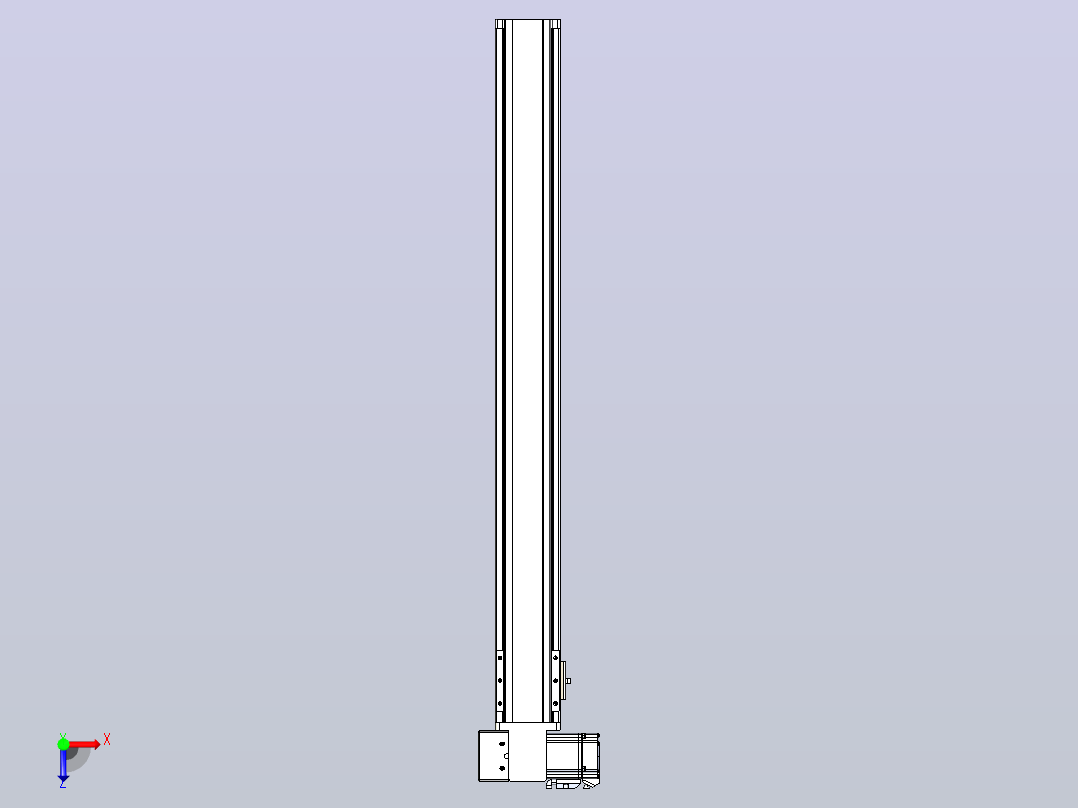 皮带直线轴半封闭可选导轨TPA-HNB-85S-90-L750-LP-C-P20-N3俯视图