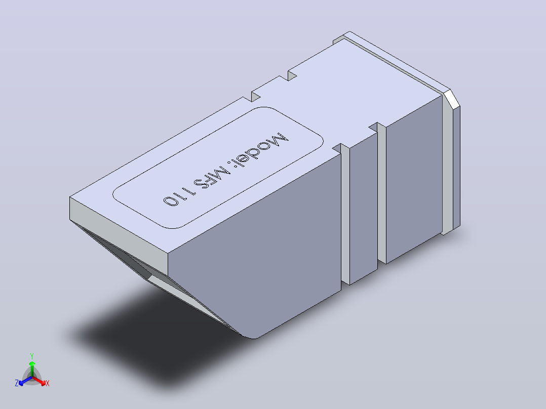 MFS 110 光学指纹扫描仪 PN FPSPL1201XX正等轴测图