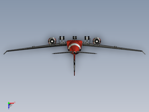 空客A330客机CATIA V5 r21模型俯视缩略图