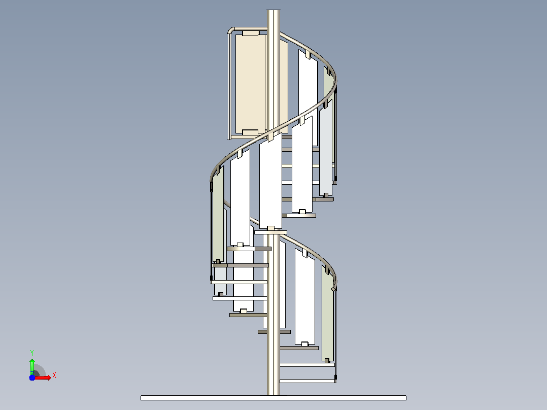 Escalera-楼梯前视图