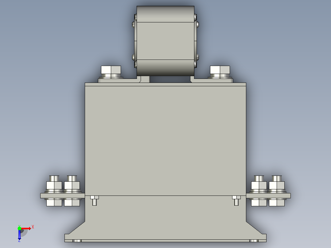 HH15-800_3QSA 3P隔离开关熔断器组三维模型202009俯视图