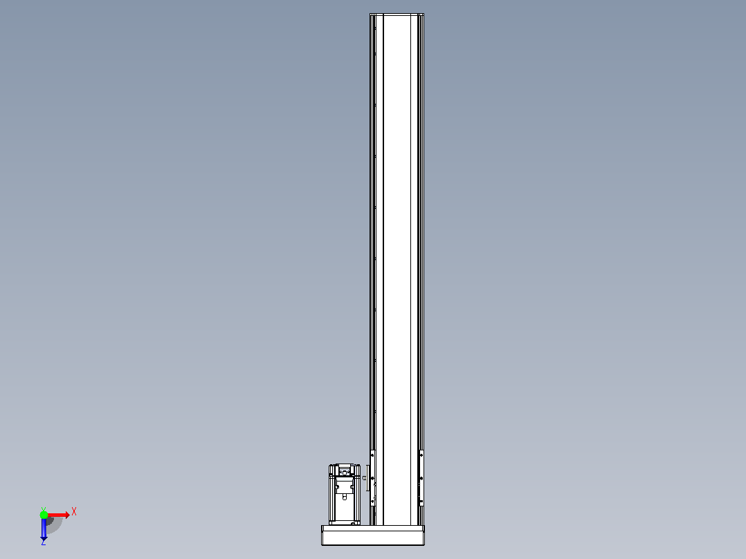 日规模组半封闭丝杆TPA-HNR-105D-1610C-L800-ML-Y-P40-N3俯视图