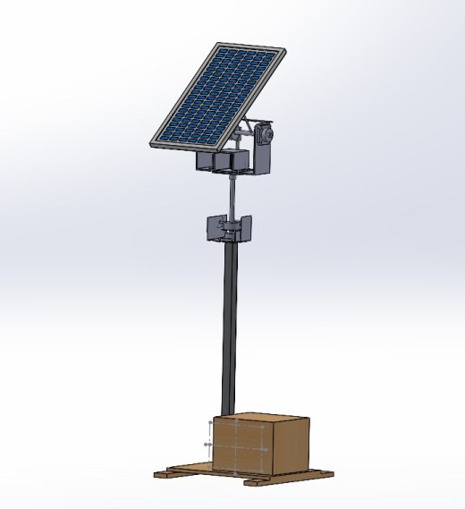 双轴太阳能电池板跟踪器3D图纸 Solidworks设计缩略图