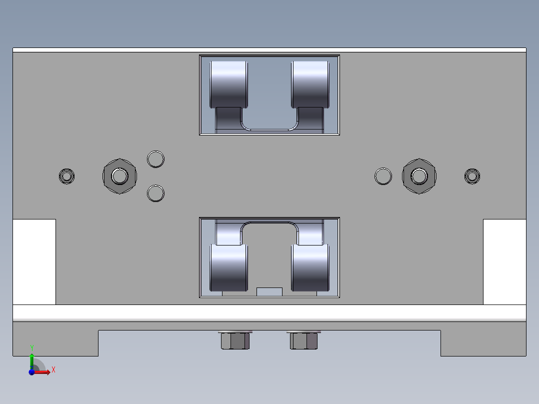 镗床夹具前视图