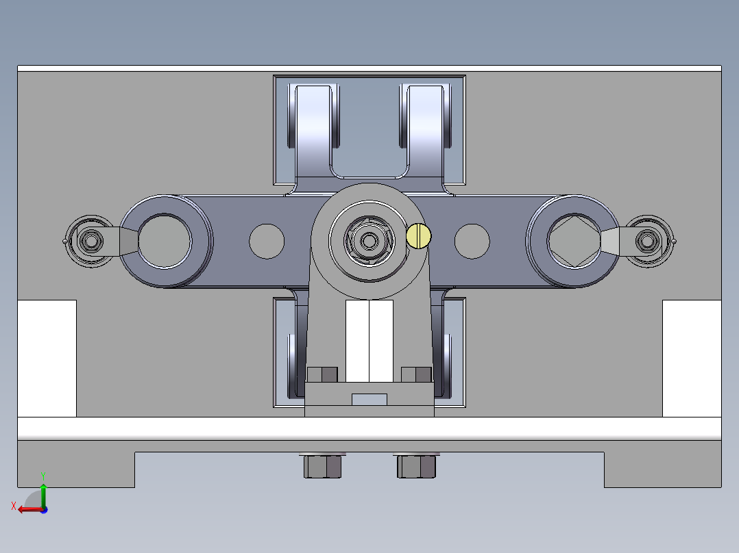 镗床夹具后视图