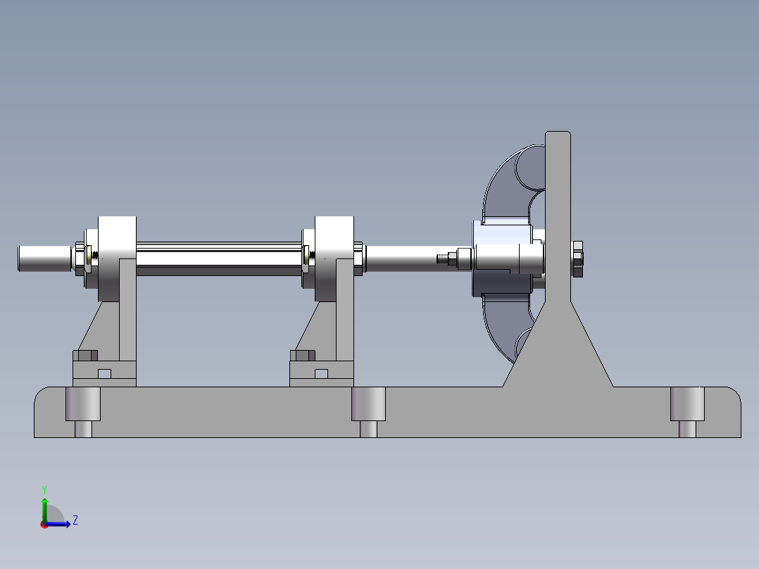 镗床夹具左视图