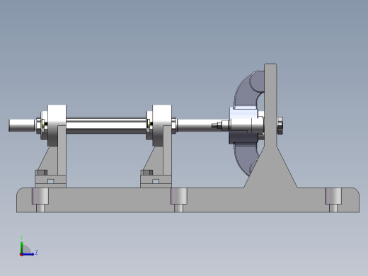 镗床夹具左视缩略图