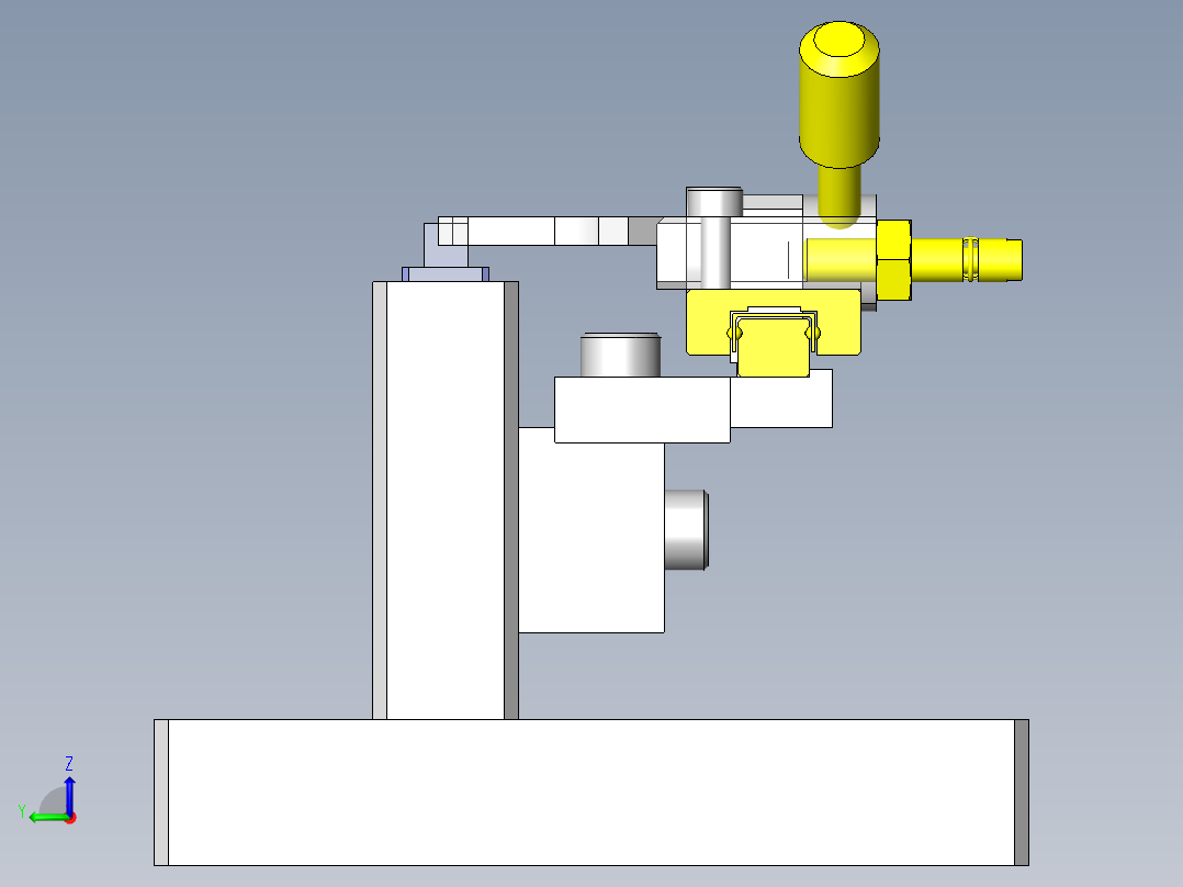 微小零件的夹紧夹具左视图