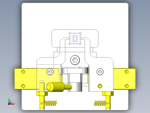 微小零件的夹紧夹具俯视缩略图