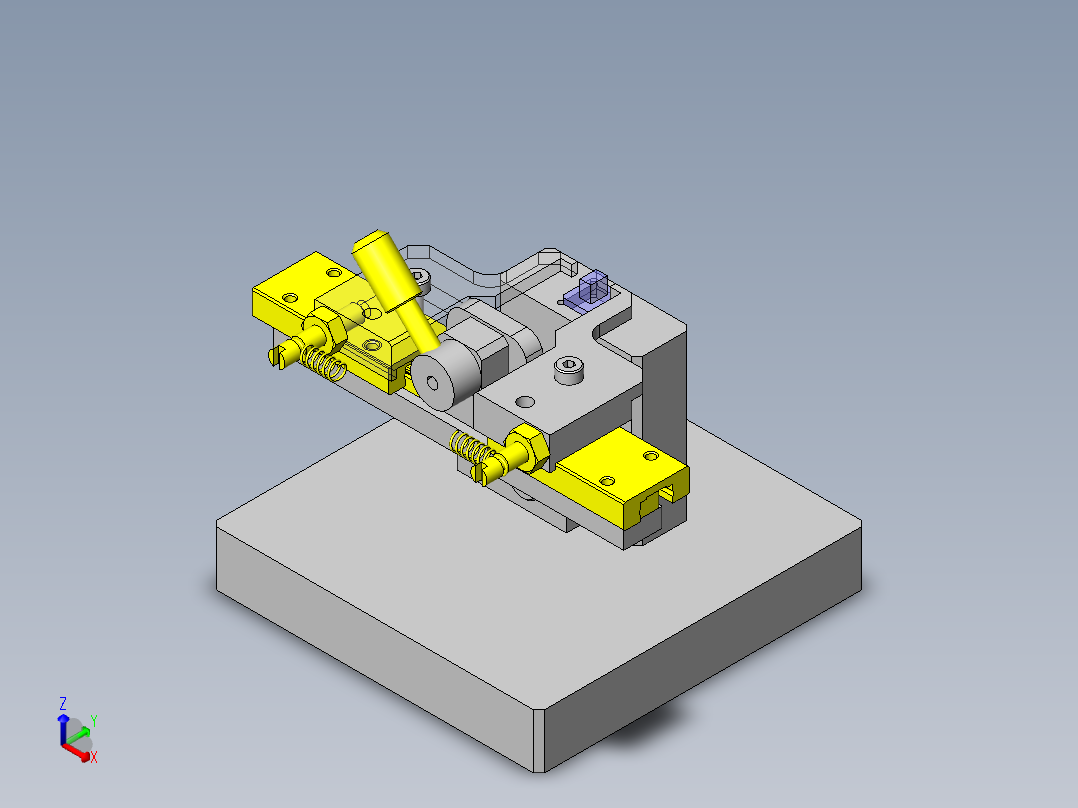 微小零件的夹紧夹具正等轴测图