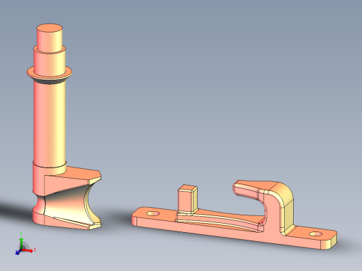 锁头与锁座3D模型