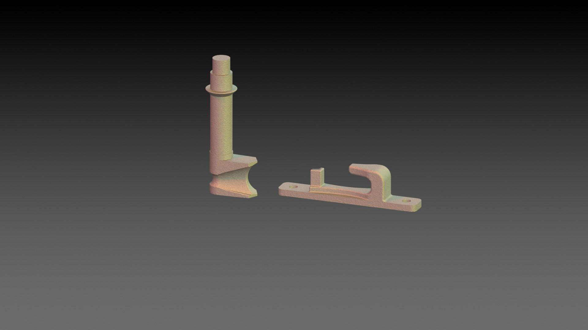 锁头与锁座3D模型