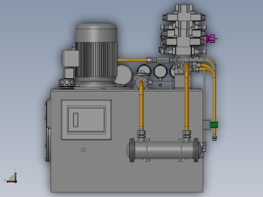 SOLIDWORKS液压油箱的整套设计图纸后视缩略图