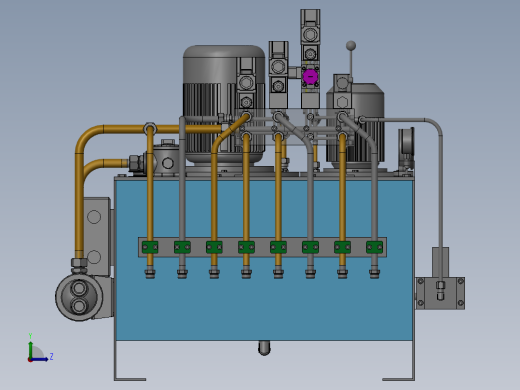 SOLIDWORKS液压油箱的整套设计图纸左视缩略图