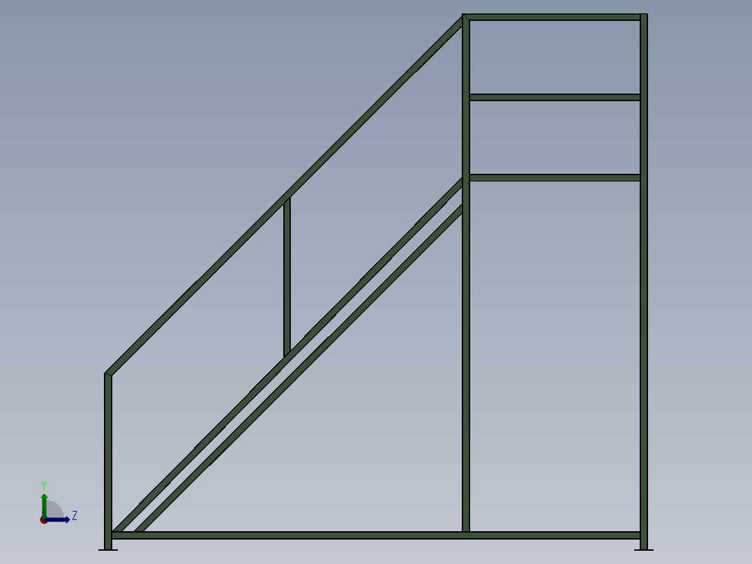 楼梯框架设计左视图