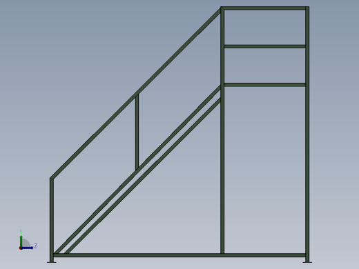 楼梯框架设计左视缩略图