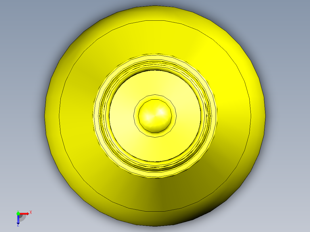 户外运动水瓶外观设计俯视图