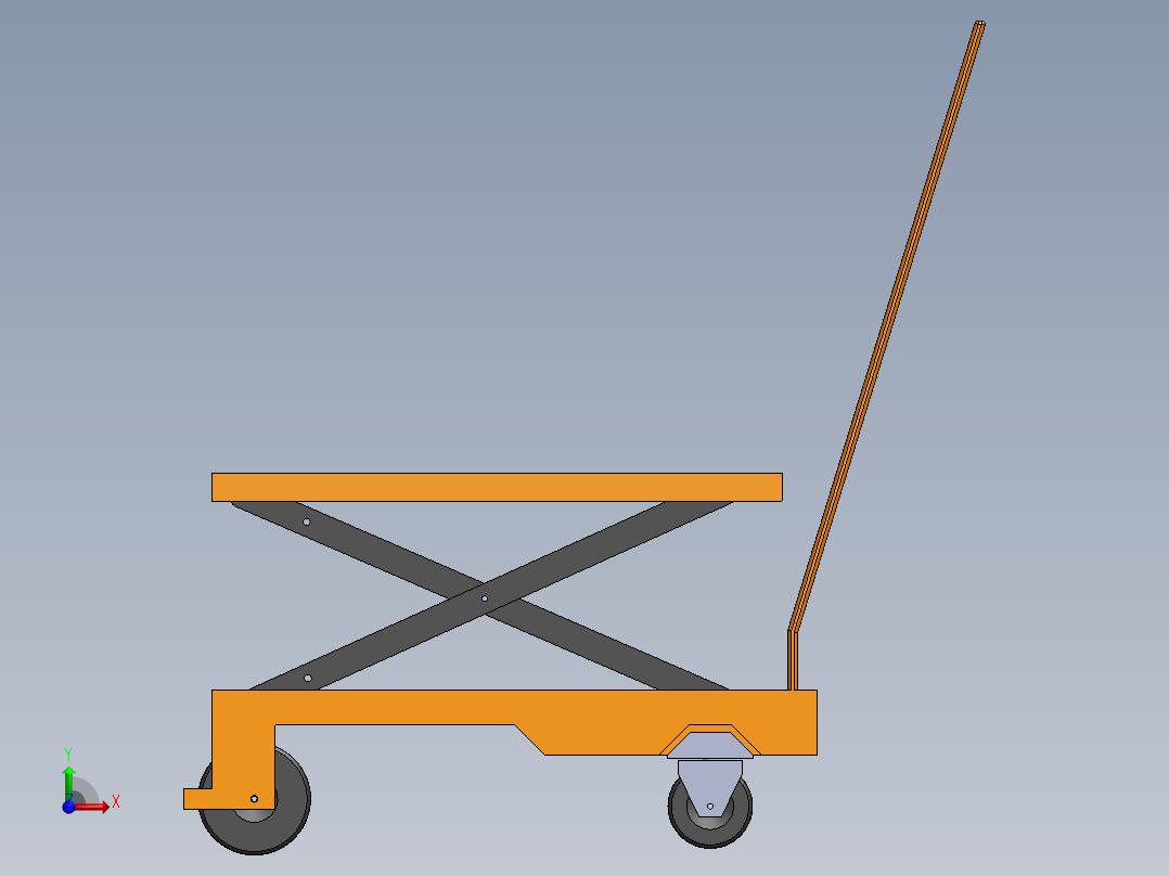 叉车 - 升降机400kg升高1 1米前视图