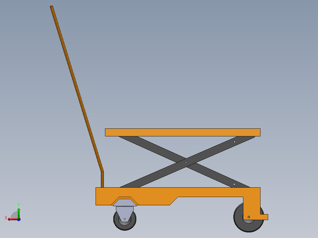 叉车 - 升降机400kg升高1 1米后视图