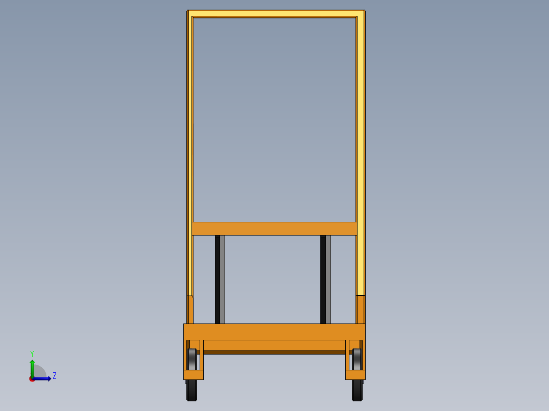 叉车 - 升降机400kg升高1 1米左视图