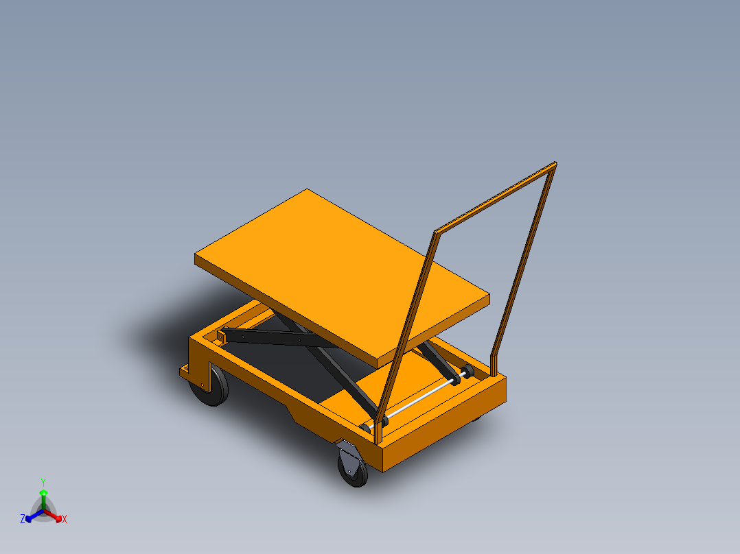 叉车 - 升降机400kg升高1 1米正等轴测图