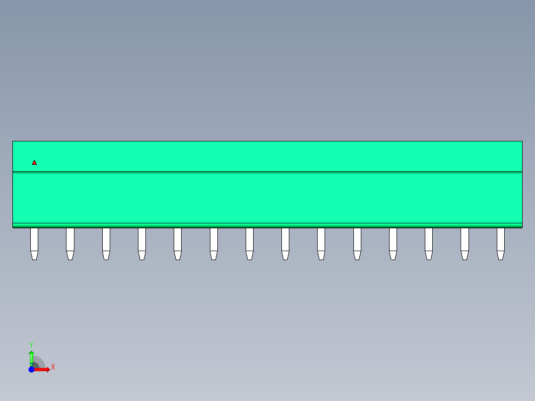 DEGSON 15EDG 系列 3.81mm 插拔式接线端子-15EDGVC-3.81-14P-14-00AH前视图