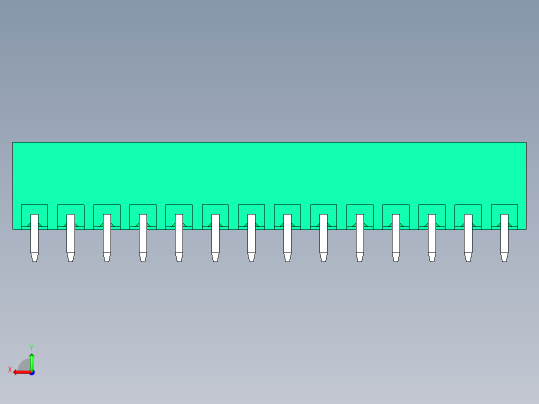 DEGSON 15EDG 系列 3.81mm 插拔式接线端子-15EDGVC-3.81-14P-14-00AH后视图