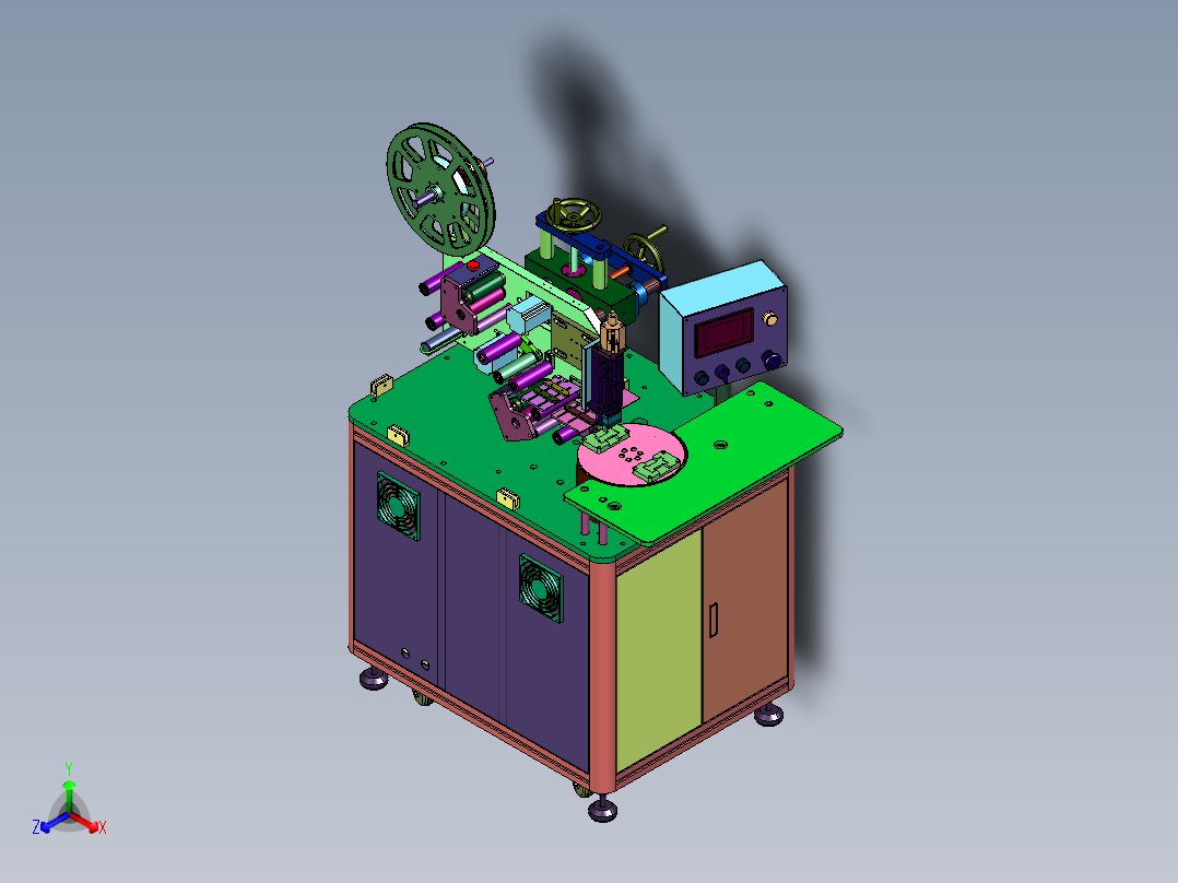 半自动转盘式双面贴标机